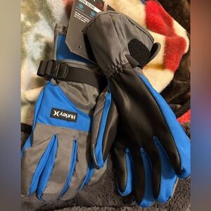 Hurley grey  and Blue Snow Gloves large / xl
Nwt